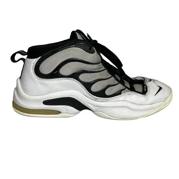 Nike Air Flight Determination Sneakers Mens Size 12.5 Lace Up White Black Rare - Picture 2 of 16